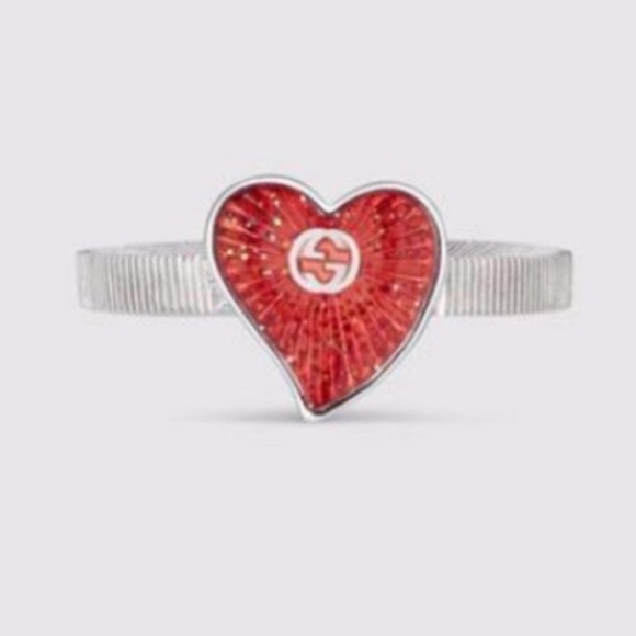 Gucci Jewelry - 💕HP 10/6💕NWT❤️GUCCI Enameled Heart Ring-6.75(14)